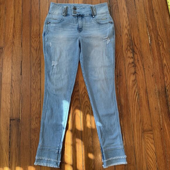 Pit Bull Jeans Distressed Rhinestone Embellished Light Wash REF#25027 30x29 - Picture 4 of 14